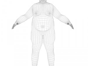 overweight caucasian male human character 3D 모델