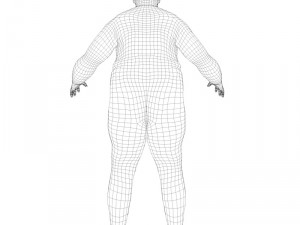 overweight caucasian male human character 3D 모델