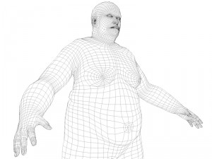 overweight caucasian male human character 3D 모델