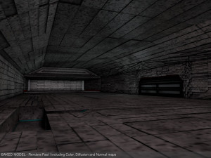 space hangar low-poly 3D Model