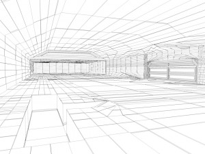 space hangar low-poly 3D Model