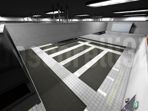empty data center room low poly ready to render Modèle 3D