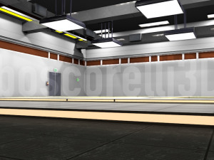 empty data center room low poly ready to render Modèle 3D