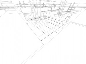empty data center room low poly ready to render Modèle 3D