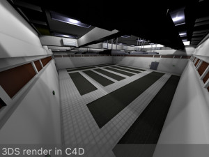 empty data center room low poly ready to render Modèle 3D