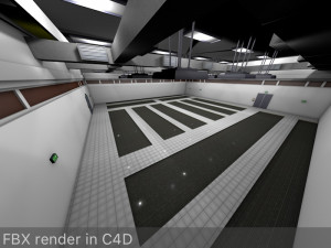empty data center room low poly ready to render Modèle 3D
