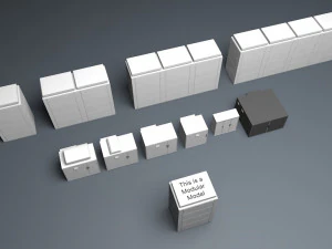 nas battery package lowpoly 3D Model