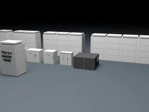 Pakiet baterii nas lowpoly Model 3D