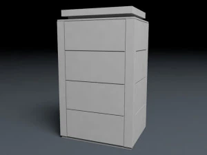 Pakiet baterii nas lowpoly Model 3D