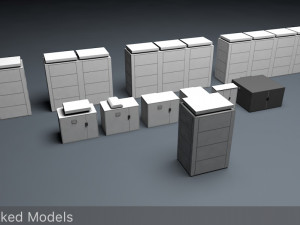 nas battery package lowpoly 3Dモデル