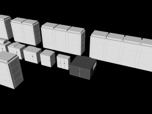 Pakiet baterii nas lowpoly Model 3D