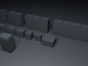 Pakiet baterii nas lowpoly Model 3D