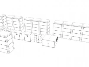 Pakiet baterii nas lowpoly Model 3D