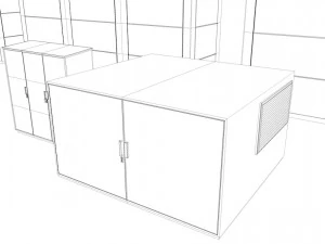 Pakiet baterii nas lowpoly Model 3D