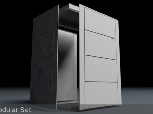 nas battery modular set low-poly 3D Model