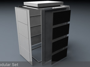 nas battery modular set low-poly 3D Model