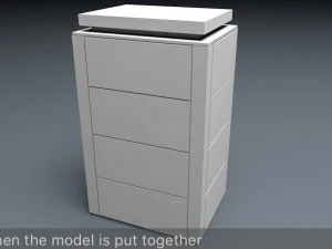 nas battery modular set low-poly 3D Model