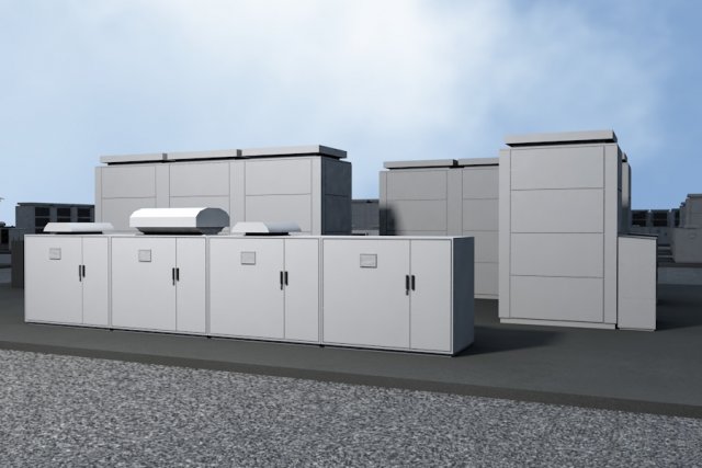 20 megawatt nas battery park ready to render 3D Model .c4d .max .obj .3ds .fbx .stl .blend 