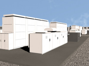 20 megawatt nas battery park ready to render 3D Model