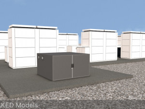 20 megawatt nas battery park ready to render 3D Model