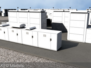 20 megawatt nas battery park ready to render 3D Model