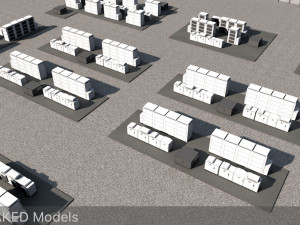 20 megawatt nas battery park ready to render 3D Model