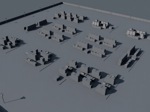 20 megawatt nas battery park ready to render 3D Model
