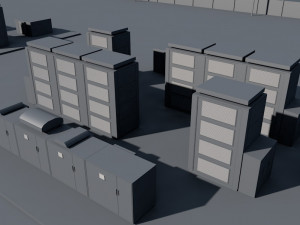 20 megawatt nas battery park ready to render 3D Model