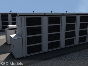 20 megawatt nas battery park ready to render 3D Model