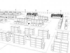20 megawatt nas battery park ready to render 3D Model