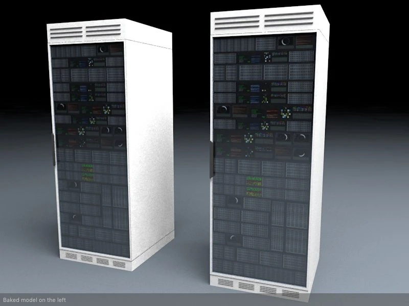 server rack unit low poly game ready low-poly 3D Model .c4d .max .obj .3ds .fbx .stl .blend 