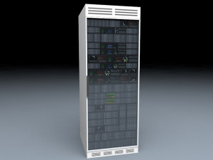 server rack unit low poly game ready low-poly 3D Model