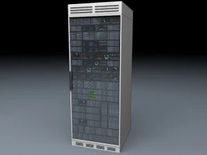 server rack unit low poly game ready low-poly 3D Model