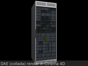 server rack unit low poly game ready low-poly 3D Model