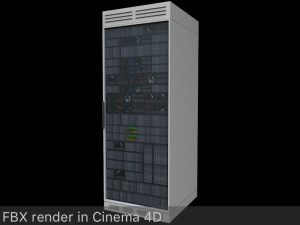 server rack unit low poly game ready low-poly 3D Model