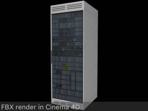 server rack unit low poly game ready low-poly 3D Model