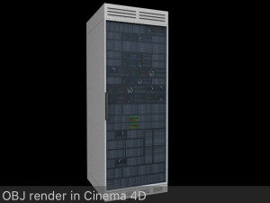 server rack unit low poly game ready low-poly 3D Model