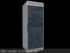 server rack unit low poly game ready low-poly 3D Model