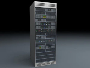 server rack unit low-mid poly low-poly 3D Model