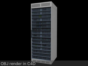 server rack unit low-mid poly low-poly 3D Model
