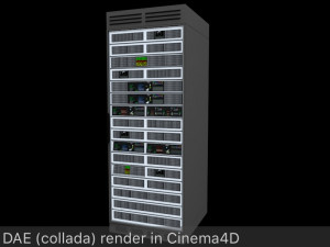 server rack unit low-mid poly low-poly 3D 模型