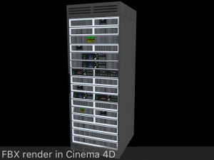 server rack unit low-mid poly low-poly 3D Model