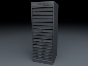 server rack unit low-mid poly low-poly 3D 模型