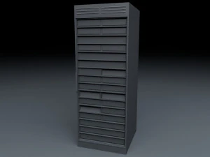 server rack unit low-mid poly low-poly 3D Model