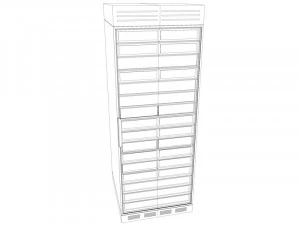 server rack unit low-mid poly low-poly 3D Model