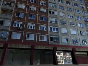 panel plattenbau block building architectural modular set lowpoly 3D Model