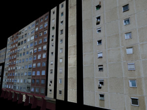 panel plattenbau block building architectural modular set lowpoly 3D Model
