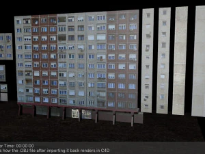 panel plattenbau block building architectural modular set lowpoly 3D Model