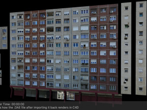 panel plattenbau block building architectural modular set lowpoly 3D Model