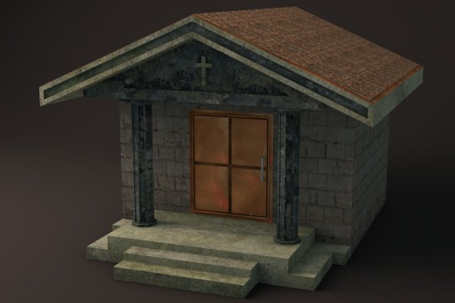 crypt 1 lowpoly game ready low-poly Modelo 3D .c4d .max .obj .3ds .fbx .stl .blend 